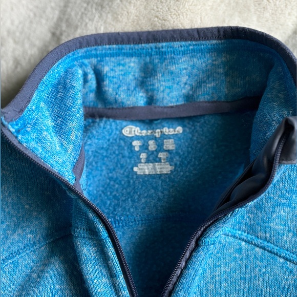 Champion blue fleece zip up sweater size small - Picture 3 of 5